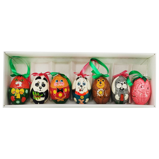 Christmas Tree Decoration. Set of Wooden Toys