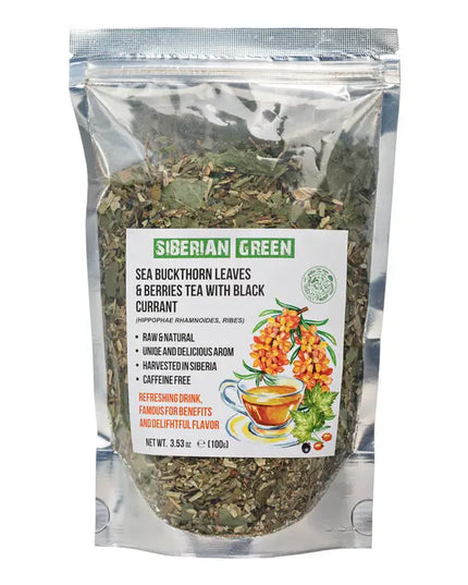 Siberian Green Sea Buckthorn Tea with Black Currant Leaves 100gr