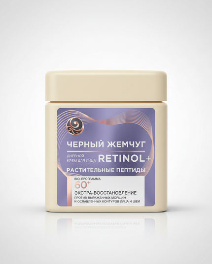 A rich anti-aging day cream formulated by Black Pearl (Чёрный Жемчуг) for mature skin 60+. Helps reduce signs of aging, nourish thinning skin, restore firmness, and support natural regeneration. Bio-care formula deeply moisturizes and improves skin density, helping the face look smoother, softer, and more radiant.