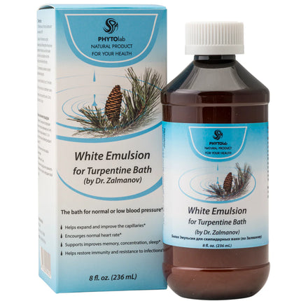 WHITE EMULSION for Turpentine bath (by DR. ZALMANOV) 236ml