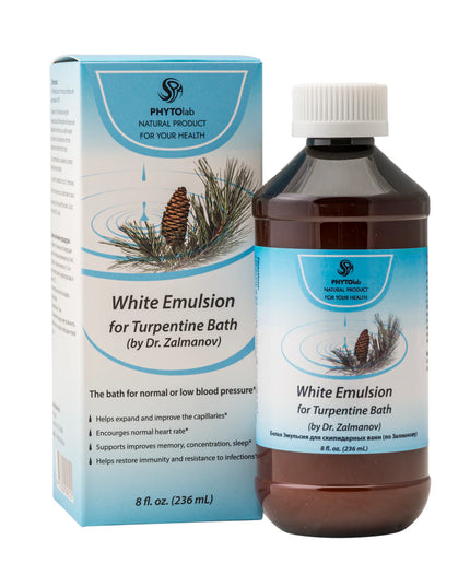 WHITE EMULSION for Turpentine bath (by DR. ZALMANOV) 236ml
