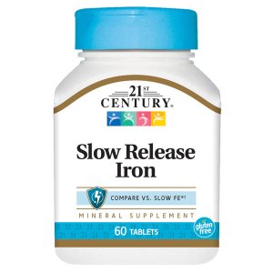 21st Century® Slow Release Iron 45 mg – 60 Tablets