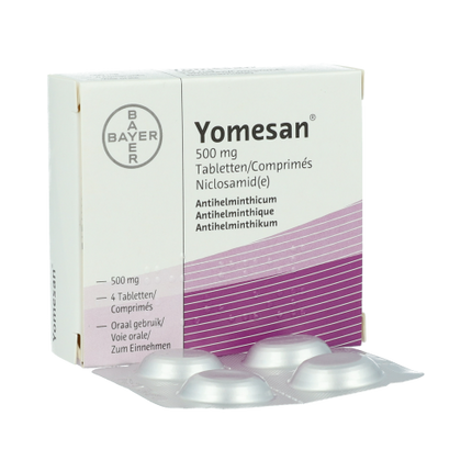 YOMESAN 500 mg chewable tablets, 4 pcs