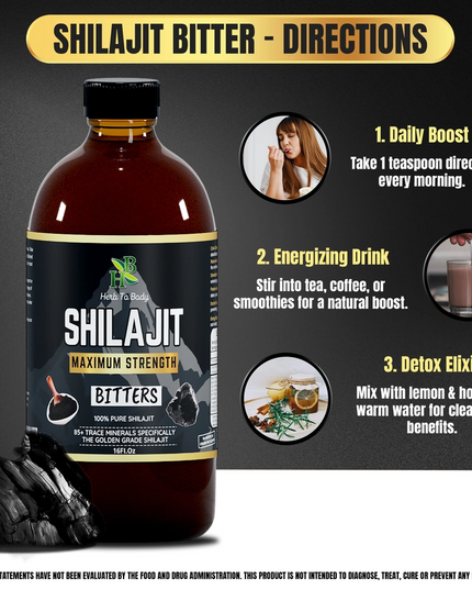 Shilajit Bitter | 16oz Wildcrafted Herbal Tonic
