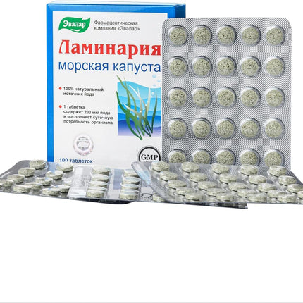 Laminaria de EVALAR (DRIEP KELP) 100 comprimidos