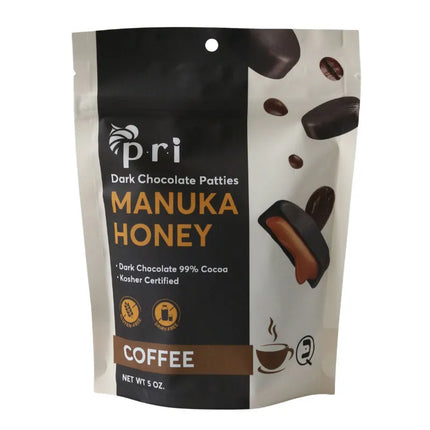 PRI Manuka Honey Coffee Chocolate Patties – 5 Oz