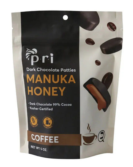 PRI Manuka Honey Coffee Chocolate Patties – 5 Oz