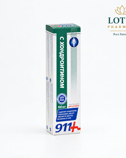 911 Chondroitin Gel-Balm is a topical joint-care product from Twins Tec formulated with chondroitin and supportive botanical ingredients for massage of the joints, back, and muscles. It is designed as part of a daily mobility and comfort routine, especially for areas affected by stiffness, physical strain, or age-related joint discomfort.

The lightweight gel-balm texture absorbs easily and is suitable for use on knees, shoulders, elbows, hands, and the back.