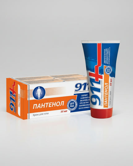911 Panthenol Body Cream (911 Пантенол крем для тела) is a nourishing and soothing body-care cream formulated with D-Panthenol (Provitamin B5) to help moisturize, soften, and support the natural recovery of dry or irritated skin.

The current formula combines panthenol with shea butter, aloe vera, apricot kernel oil, olive oil, sea buckthorn extract, allantoin, bisabolol, and vitamins A and E. The manufacturer describes it as a body cream intended to nourish and soften the skin.