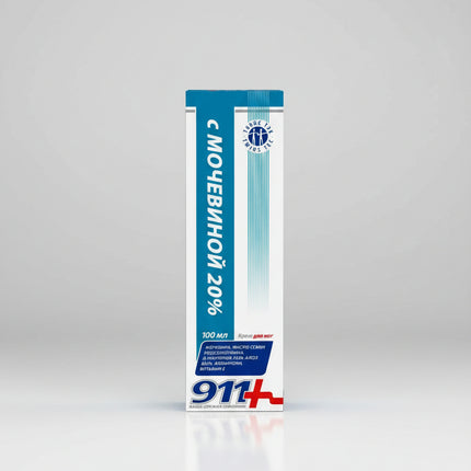 911 Urea 20% Foot Cream is a deeply softening intensive foot cream for cracked heels, thickened skin, dryness, and callus-prone feet. The 20% urea formula helps bind moisture into rough skin while softening hardened keratinized areas for smoother heels and soles. Enhanced with D-panthenol, aloe vera, allantoin, and vitamin E, it is especially popular for very dry feet, cracked heels, corns, and home pedicure care.