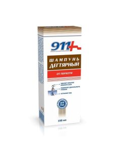 Box of 911 shampoo for children on a white background
