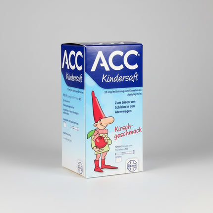 ACC Children’s Juice is an&nbsp;oral mucolytic solution formulated to help loosen thick, stubborn mucus in the respiratory tract and make it easier to cough up. It contains acetylcysteine, a well-studied mucolytic agent that helps break down viscous mucus and supports clearance of secretions during respiratory illnesses accompanied by productive cough.