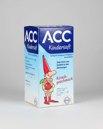 ACC Children’s Juice is an&nbsp;oral mucolytic solution formulated to help loosen thick, stubborn mucus in the respiratory tract and make it easier to cough up. It contains acetylcysteine, a well-studied mucolytic agent that helps break down viscous mucus and supports clearance of secretions during respiratory illnesses accompanied by productive cough.
