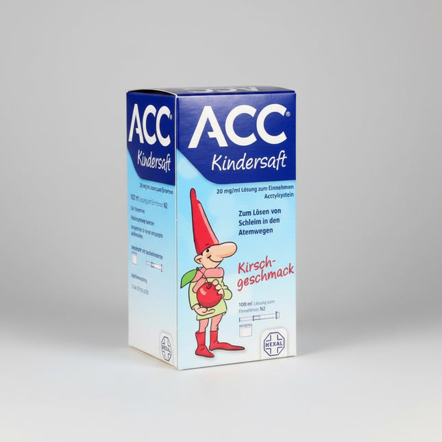 ACC Children’s Juice is an&nbsp;oral mucolytic solution formulated to help loosen thick, stubborn mucus in the respiratory tract and make it easier to cough up. It contains acetylcysteine, a well-studied mucolytic agent that helps break down viscous mucus and supports clearance of secretions during respiratory illnesses accompanied by productive cough.