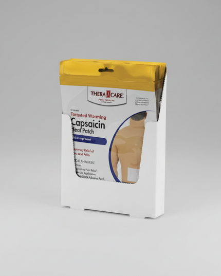 A Capsaicin Patch is a topical pain relief treatment containing capsaicin, the active compound derived from chili peppers. Capsaicin works by interacting with TRPV1 pain receptors in the skin, gradually reducing their sensitivity and helping decrease the transmission of pain signals.
