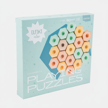 A bright, fun, and educational puzzle that turns playtime into learning time!
The ELFIKI Playing Puzzles set includes 20 large, durable pieces designed for small hands — perfect for helping children develop logic, coordination, and attention while discovering shapes and colors.