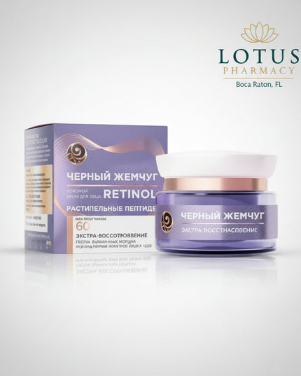 A deeply nourishing night anti-aging cream by Black Pearl (Чёрный Жемчуг) formulated specifically for mature skin 60+. Works overnight to restore, soothe, and replenish skin that has become thinner with age. Helps minimize visible wrinkles, supports collagen, and leaves the skin smoother, softer, and more resilient by morning.