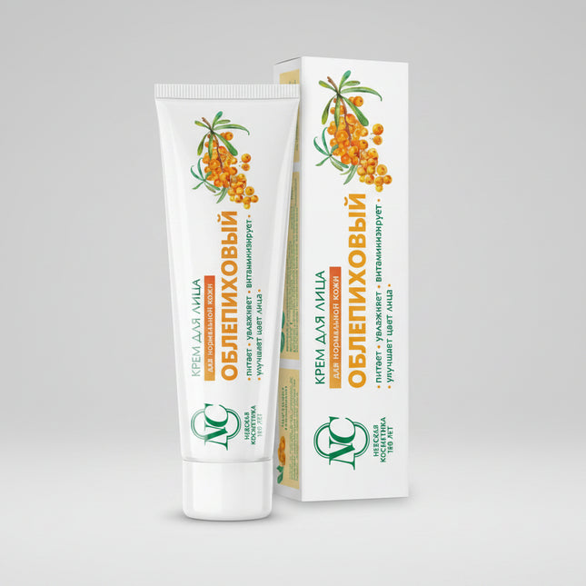 A lightweight nourishing face cream designed for normal skin, enriched with sea buckthorn extract and natural oils. It gently tones, softens, and moisturizes the skin while strengthening the hydrolipid barrier. Absorbs quickly without leaving shine, making it perfect for everyday use and ideal under makeup. Leaves the complexion smooth, fresh, and naturally radiant.