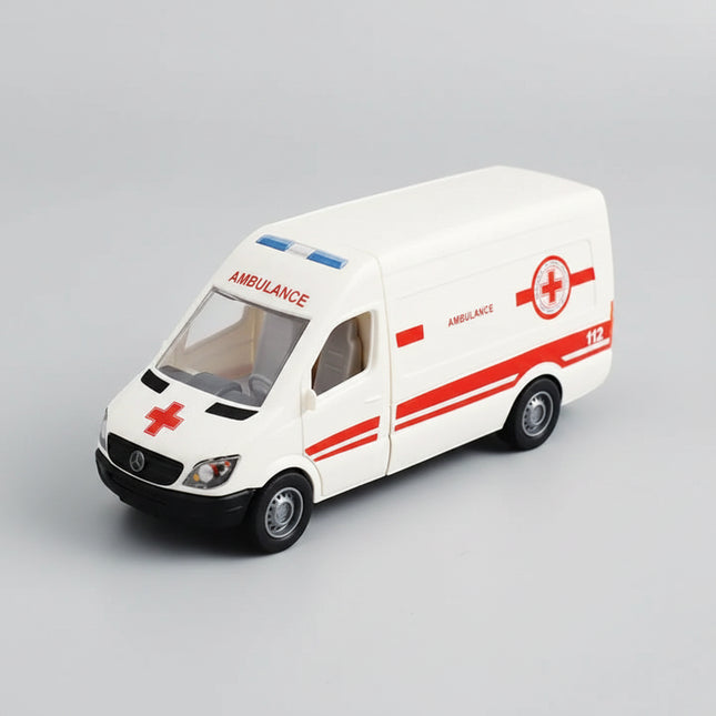 A realistic miniature&nbsp;Mercedes-Benz Sprinter Ambulance designed with true-to-life details.
Perfect for little future heroes and collectors — this emergency vehicle inspires role-play, imagination, and admiration for real-life rescue teams.