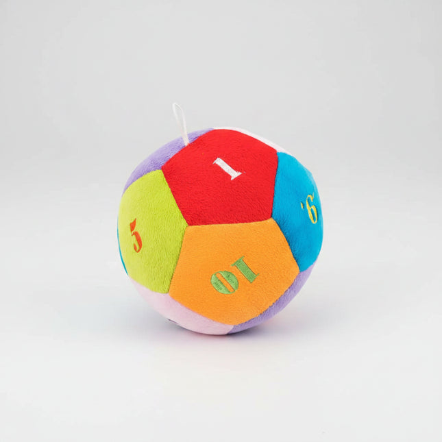 A soft, colorful plush ball designed to make early learning fun!
This adorable number ball helps little ones explore colors, numbers, and coordination through gentle play like rolling, tossing, and squeezing.