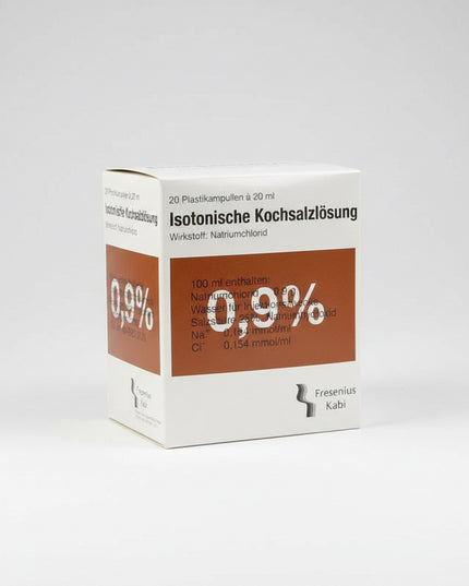 A sterile 0.9% sodium chloride solution (normal saline) is an isotonic, preservative-free electrolyte solution containing 9 mg sodium chloride per ml. It is intended for parenteral use such as IV injection or infusion, and is also widely used as a diluent for injectable medications and to maintain sterility during administration.