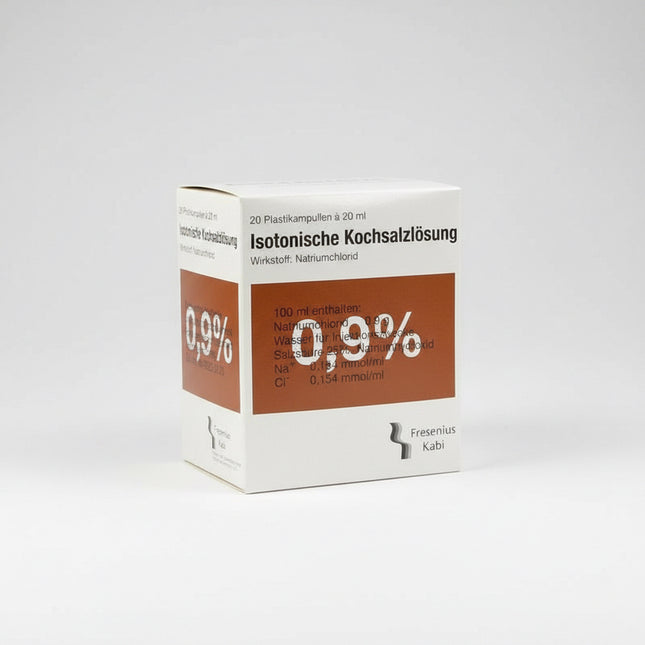 A sterile 0.9% sodium chloride solution (normal saline) is an isotonic, preservative-free electrolyte solution containing 9 mg sodium chloride per ml. It is intended for parenteral use such as IV injection or infusion, and is also widely used as a diluent for injectable medications and to maintain sterility during administration.
