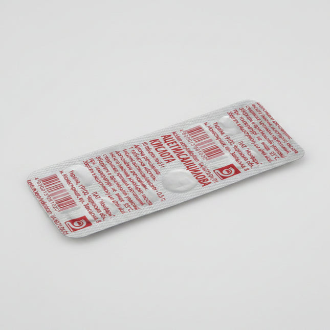 Acetylsalicylic Acid (Aspirin) 500 mg is a widely used nonsteroidal anti-inflammatory drug (NSAID) that provides effective relief from pain, fever, and inflammation. It is commonly used for headaches, toothaches, muscle aches, joint pain, menstrual discomfort, and symptoms associated with colds and flu.