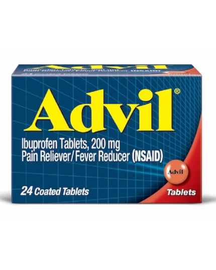 Advil Ibuprofen Regular Strength Pain Reliever/Fever Reducer/ 24 Tablets 200mg