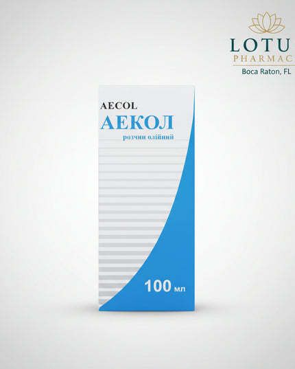 Aekol® (Аекол / Аєкол) is an OTC medicinal oil solution for topical and external use, formulated with Vitamin A (retinol acetate), Vitamin E (alpha-tocopherol acetate), menadione (Vitamin K derivative), and beta-carotene.

The Ukrainian product is officially classified as a medicine for wounds and ulcerative skin lesions that promotes tissue repair and healing. Its pharmacological actions include supporting tissue regeneration, antioxidant activity, and restoration of normal capillary and tissue function.