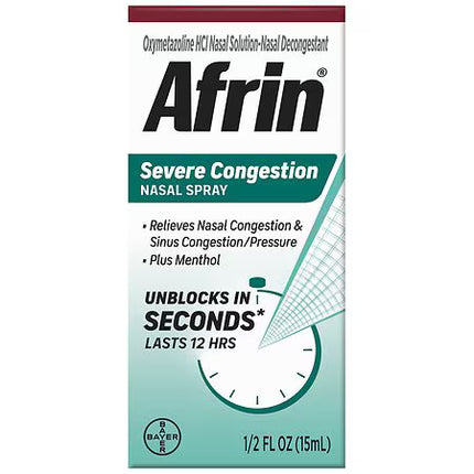 Afrin Severe Congestion Nasal Spray, 1/2 FL OZ (15mL)