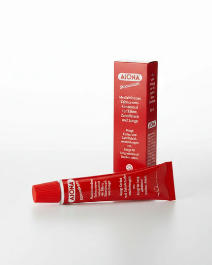 Ajona® Stomaticum Toothpaste Concentrate is a highly concentrated German toothpaste designed for comprehensive daily care of teeth, gums, and the oral cavity.