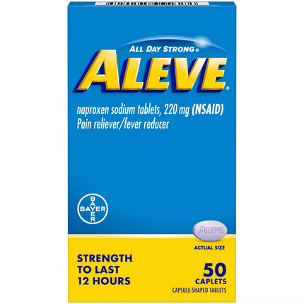 Aleve, Bayer Aleve, Naproxen Sodium, Naproxen 220 mg, Aleve Caplets, Pain Reliever, Fever Reducer, NSAID, Arthritis Pain Relief, Back Pain Relief, Muscle Pain Relief, Headache Relief, Toothache Relief, Menstrual Cramp Relief, Joint Pain Relief, Long Lasting Pain Relief, 12 Hour Pain Relief, First Aid, Family Wellness, Naproxen Sodium Tablets, Алев, Напроксен, Напроксен Натрия, Обезболивающее, НПВС, Боль В Суставах, Артрит, Боль В Спине, Головная Боль, Зубная Боль, Менструальная Боль, Aleve, Naproxeno Sódico
