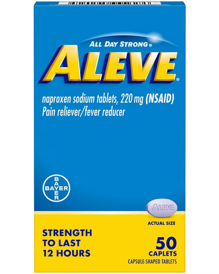 Aleve, Bayer Aleve, Naproxen Sodium, Naproxen 220 mg, Aleve Caplets, Pain Reliever, Fever Reducer, NSAID, Arthritis Pain Relief, Back Pain Relief, Muscle Pain Relief, Headache Relief, Toothache Relief, Menstrual Cramp Relief, Joint Pain Relief, Long Lasting Pain Relief, 12 Hour Pain Relief, First Aid, Family Wellness, Naproxen Sodium Tablets, Алев, Напроксен, Напроксен Натрия, Обезболивающее, НПВС, Боль В Суставах, Артрит, Боль В Спине, Головная Боль, Зубная Боль, Менструальная Боль, Aleve, Naproxeno Sódico