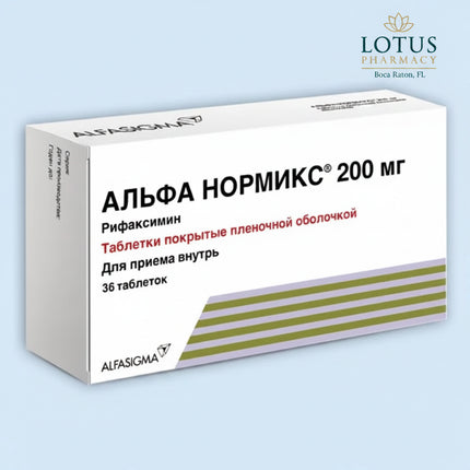 Alfa Normix, Alfa Normix 200 mg, Alfa Normix 200mg, Alfa Normix 36 tablets, Alfa Normix 200 mg 36 tablets, Alfa Normix tablets, Alpha Normix, Alpha Normix 200 mg, Normix, Normix 200 mg, Normix 36 tablets, rifaximin, rifaximin 200 mg, rifaximin tablets, rifaximin 36 tablets, intestinal antibiotic, intestinal antibacterial, bacterial diarrhea medicine, traveler diarrhea medicine, travelers diarrhea, intestinal infection medicine, gastrointestinal antibiotic, digestive medicine, Alfasigma, Alfasigma rifaximin,