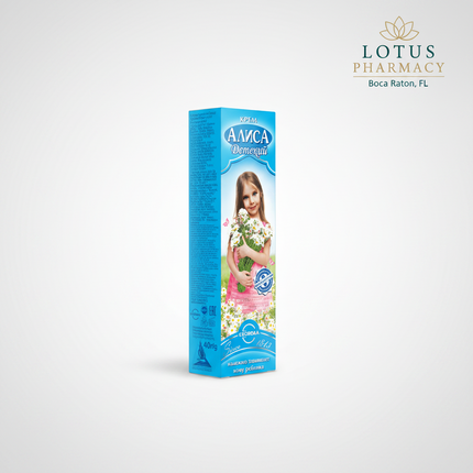 Alisa Baby Skin Care Cream (Алиса Крем Для Ухода За Кожей Младенцев) is a gentle everyday cream specially designed for the care of delicate baby and infant skin.

The rich, comforting formula helps soften, moisturize, and protect sensitive skin, particularly in areas prone to dryness, friction, and environmental exposure. It can be incorporated into a baby's regular skin-care routine to help maintain softness and support the skin's natural protective barrier.