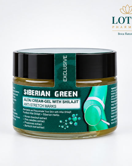 Altai Anti-Stretch Marks Cream-Gel is a lightweight topical body cream formulated with purified Altai shilajit and Siberian herbal extracts. It is designed to moisturize the skin, support elasticity, and improve the appearance of areas affected by stretch marks or changes in skin texture.
