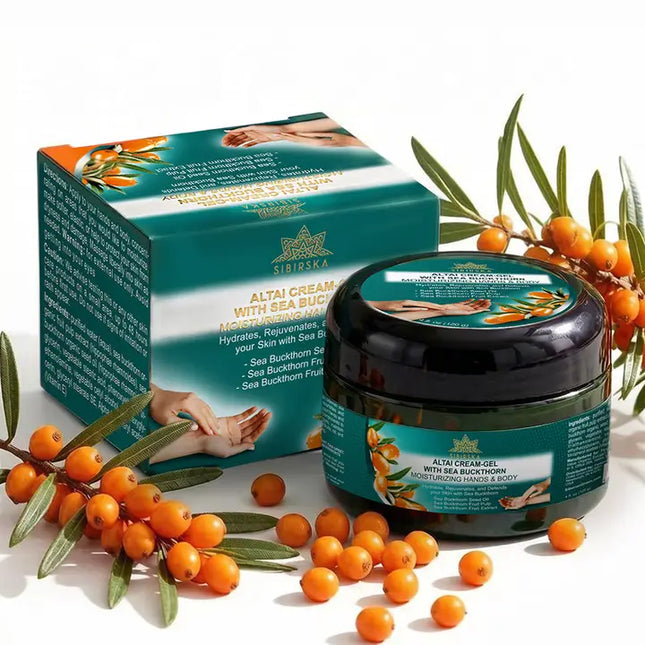 Altai Sibirska
Sea Buckthorn
Sea Buckthorn Cream
Hand Cream
Body Cream
Hand and Body Cream
Cream Gel
Moisturizer
Dry Skin
Hydrating