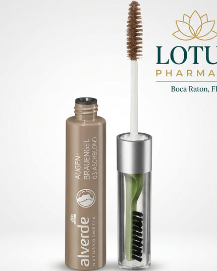 Alverde Eyebrow Gel 03 Ash Blond is a tinted eyebrow styling gel designed to help shape, define, and softly fill the brows while keeping hairs in place. The cool-toned Ash Blond shade is suited to lighter brow colors and creates a natural-looking finish without appearing overly warm.