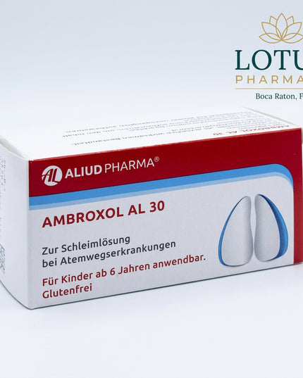 Ambroxol AL® 30 mg Tablets are a mucolytic medicine used to help loosen thick mucus in the airways, making it easier to cough up and breathe more comfortably. They are indicated for the mucus-loosening treatment of acute and chronic diseases of the bronchi and lungs associated with thick mucus, including productive coughs caused by bronchitis.