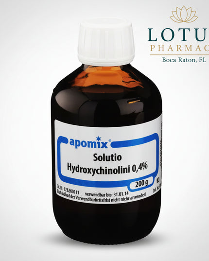 Apomix® Solutio Hydroxyquinolini 0.4% is a&nbsp;topical antiseptic solution that contains a hydroxyquinoline derivative with antibacterial and antifungal properties. This formulation is intended for external application on the skin and mucous membranes to help inhibit the growth of bacteria and fungi, support wound cleansing, and reduce the risk of secondary infection in minor skin and mucosal lesions.