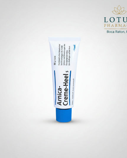 Arnica-Creme Heel® S is a homeopathic topical cream containing Arnica montana mother tincture, traditionally used for the supportive treatment of muscle pain, bruising, overexertion, and mild vascular complaints. The cream helps soothe sore muscles and supports recovery after physical strain, sports activities, minor injuries, and muscular tension. Its non-greasy formula absorbs easily and is suitable for daily external application.