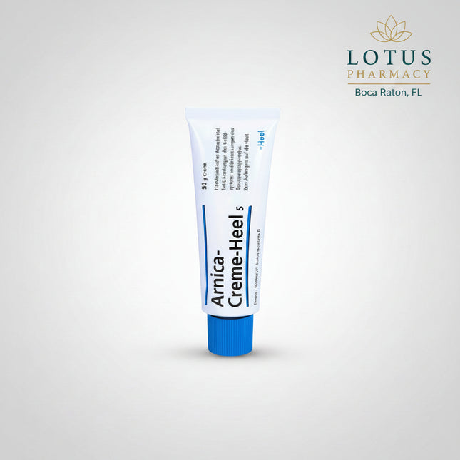 Arnica-Creme Heel® S is a homeopathic topical cream containing Arnica montana mother tincture, traditionally used for the supportive treatment of muscle pain, bruising, overexertion, and mild vascular complaints. The cream helps soothe sore muscles and supports recovery after physical strain, sports activities, minor injuries, and muscular tension. Its non-greasy formula absorbs easily and is suitable for daily external application.