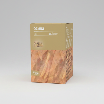 Aspen Bark, 50 g — a natural herbal remedy known for its anti-inflammatory, analgesic, and antimicrobial properties. Aspen bark is traditionally used to support the urinary tract, joints, and digestive system, as well as to promote overall detoxification and wellness.