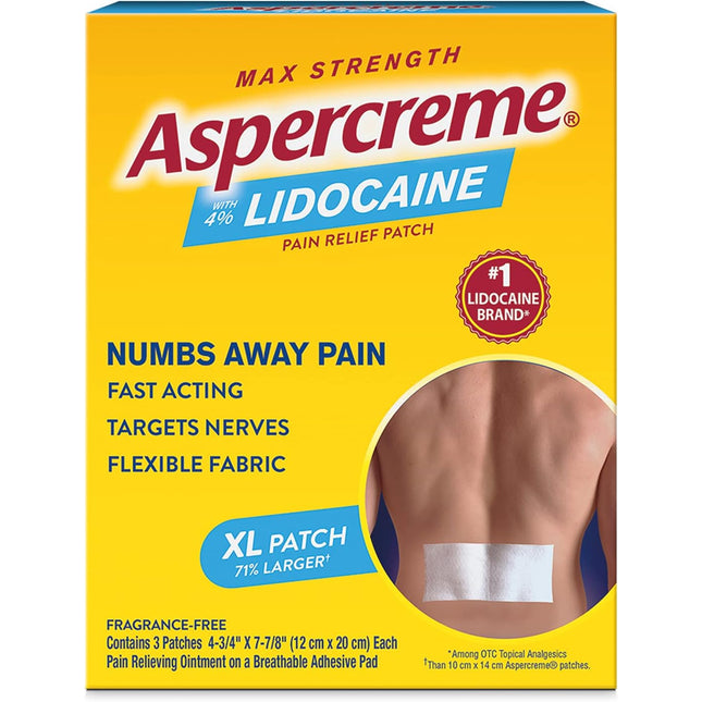 Aspercreme, Aspercreme Lidocaine Patch, Lidocaine Patch, Lidocaine 4%, Pain Relief Patch, XL Pain Patch, Back Pain Relief, Neck Pain Relief, Shoulder Pain Relief, Joint Pain Relief, Arthritis Pain Relief, Muscle Pain Relief, Topical Analgesic, Numbing Patch, Pain Management, Muscle Strain Relief, Sprain Relief, Odor Free Patch, Localized Pain Relief, First Aid, Асперкрем, Лидокаин Пластырь, Лидокаин 4%, Обезболивающий Пластырь, Боль В Спине, Боль В Шее, Боль В Суставах, Артрит, Мышечная Боль, Обезболивание,