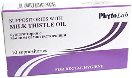 Supositorios de aceite de cardo mariano (Свечи с маслом семян расторопши) 10 unidades