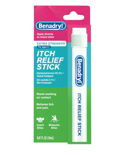 Benadryl, Benadryl Itch Relief Stick, Extra Strength Benadryl, Anti Itch Stick, Diphenhydramine HCl, Zinc Acetate, Bug Bite Relief, Mosquito Bite Relief, Poison Ivy Relief, Poison Oak Relief, Poison Sumac Relief, Skin Irritation Relief, Sunburn Relief, First Aid, Anti Itch Treatment, Outdoor Essentials, Itch Relief Stick, Travel First Aid, Skin Protectant, Family First Aid, Бенадрил, Стик От Зуда, Дифенгидрамин, Укус Насекомого, Укус Комара, Средство От Зуда, Ядовитый Плющ, Раздражение Кожи, Первая Помощь, 