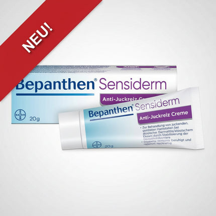 bepanthen sensiderm, bepanthen sensiderm cream, bepanthen anti itch cream, bepanthen 20 g, anti itch cream, cortisone free anti itch cream, cortisone free cream, itchy skin relief, itching relief, irritated skin, red irritated skin, skin redness, eczema skin care, atopic dermatitis skin care, atopic skin, sensitive skin cream, dry skin cream, skin barrier repair, skin barrier cream, ceramide cream, panthenol cream, baby skin care, fragrance free cream, preservative free cream, european skin care, crema bepa