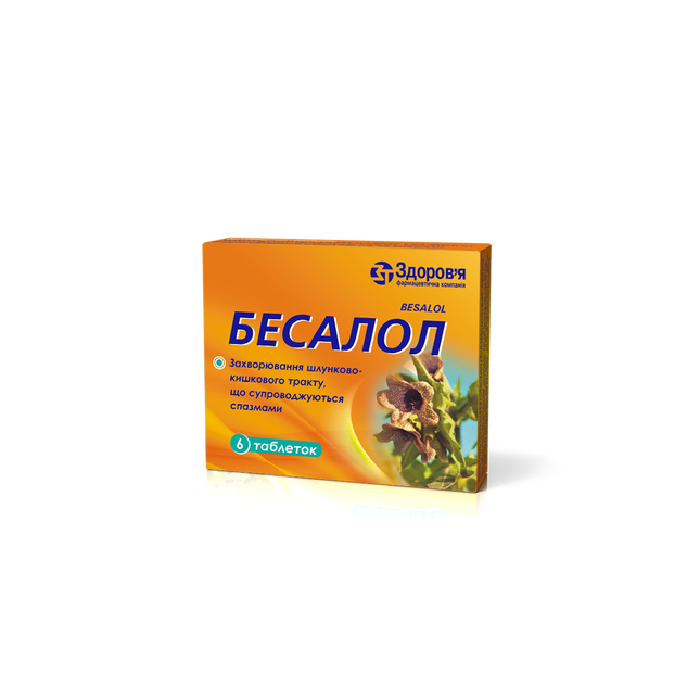 Besalol Tablets, 6 ct / Digestive Antispasmodic Tablets for Gut Comfort, Gas & Intestinal Relief