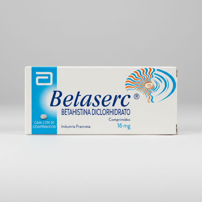 Betaserc® 16-24 mg contains betahistine, a medication used to support inner-ear circulation and help relieve symptoms associated with vestibular disorders. By improving microcirculation in the inner ear and reducing pressure in the labyrinth, Betaserc helps decrease the frequency and intensity of dizziness, vertigo, tinnitus, and balance disturbances.
