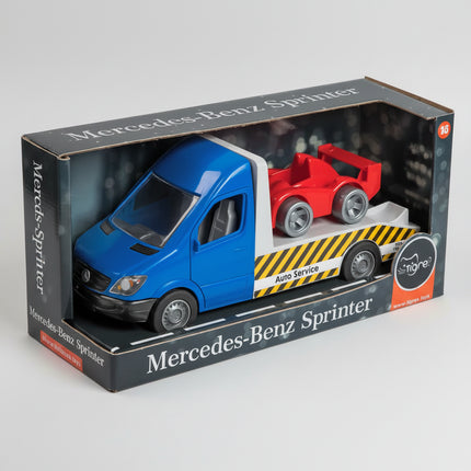 Bring the power and reliability of the legendary Mercedes-Benz Sprinter to your collection!
This detailed tow truck model features realistic design, smooth rolling wheels, and authentic body lines, making it a standout piece for both kids and collectors.